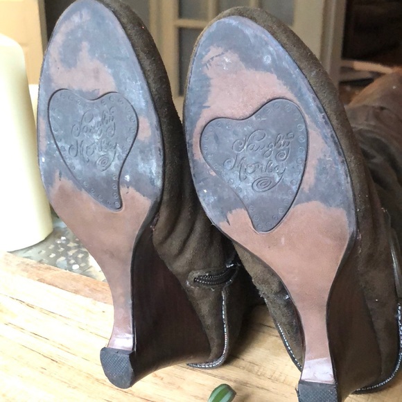 Naughty Monkey Knee High Wedge Boot Sz 9 - Picture 6 of 7